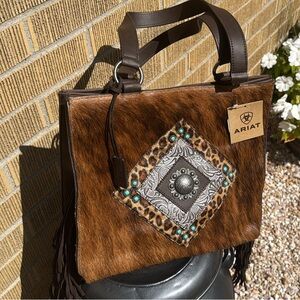 Ariat Exotic Brown and Tan Tote
